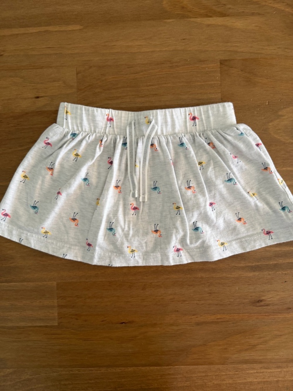 OshKosh B'gosh White Baby Skirt with Teal Flamingo Print Size 18M